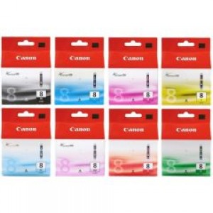 Canon CLI 8 B/C/M/Y/R/G/PC/PM (8 colour)